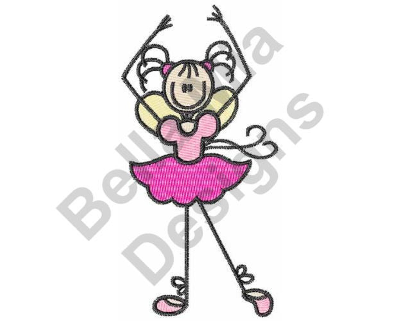 ballet fairy - machine embroidery design, embroidery patterns, embroidery files, instant download