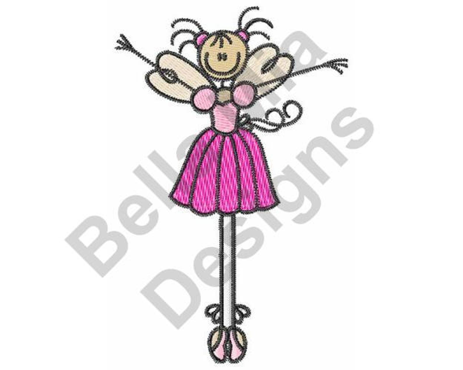 ballet fairy - machine embroidery design, embroidery patterns, embroidery files, instant download