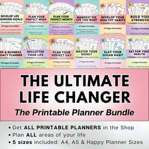 Printable Planner Bundle - Current & future planners included ~ Make life changes with a life coach ~ Plan next steps ~ Get Organized today!