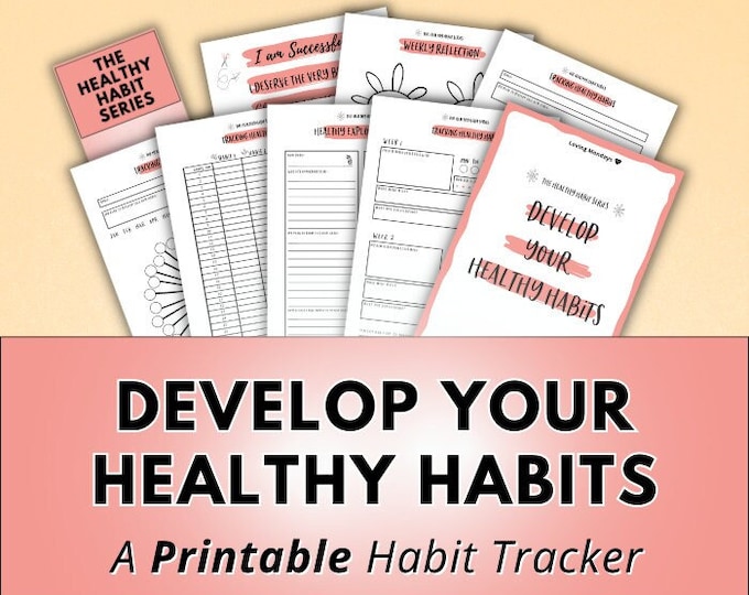 PDF Habit Tracker Printable ~ Habits, 30-day Challenge, Daily Routine ...