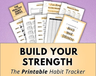 PDF Habit Tracker Printable ~ Habits, 30-Day Challenge, Daily Routine, Daily Journal, Journal Prompts, Daily Planner, Weekly Planner, Goals