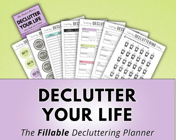 Extreme Declutter Challenge Worksheet.pdf Fillable Declutter Planner ~ Fillable PDF ~ Fillable Declutter ...