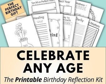 Printable Journal Mom printable Birthday Gift for Her printable Friend Gift Age to Perfection journal printable template journal prompts