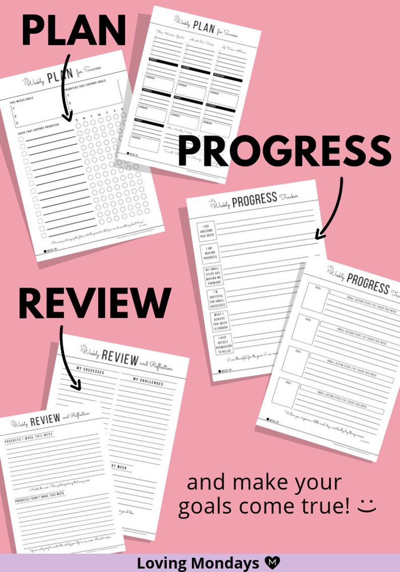 Weekly Planner Printable Happy Planner a5 Planner Inserts Etsy