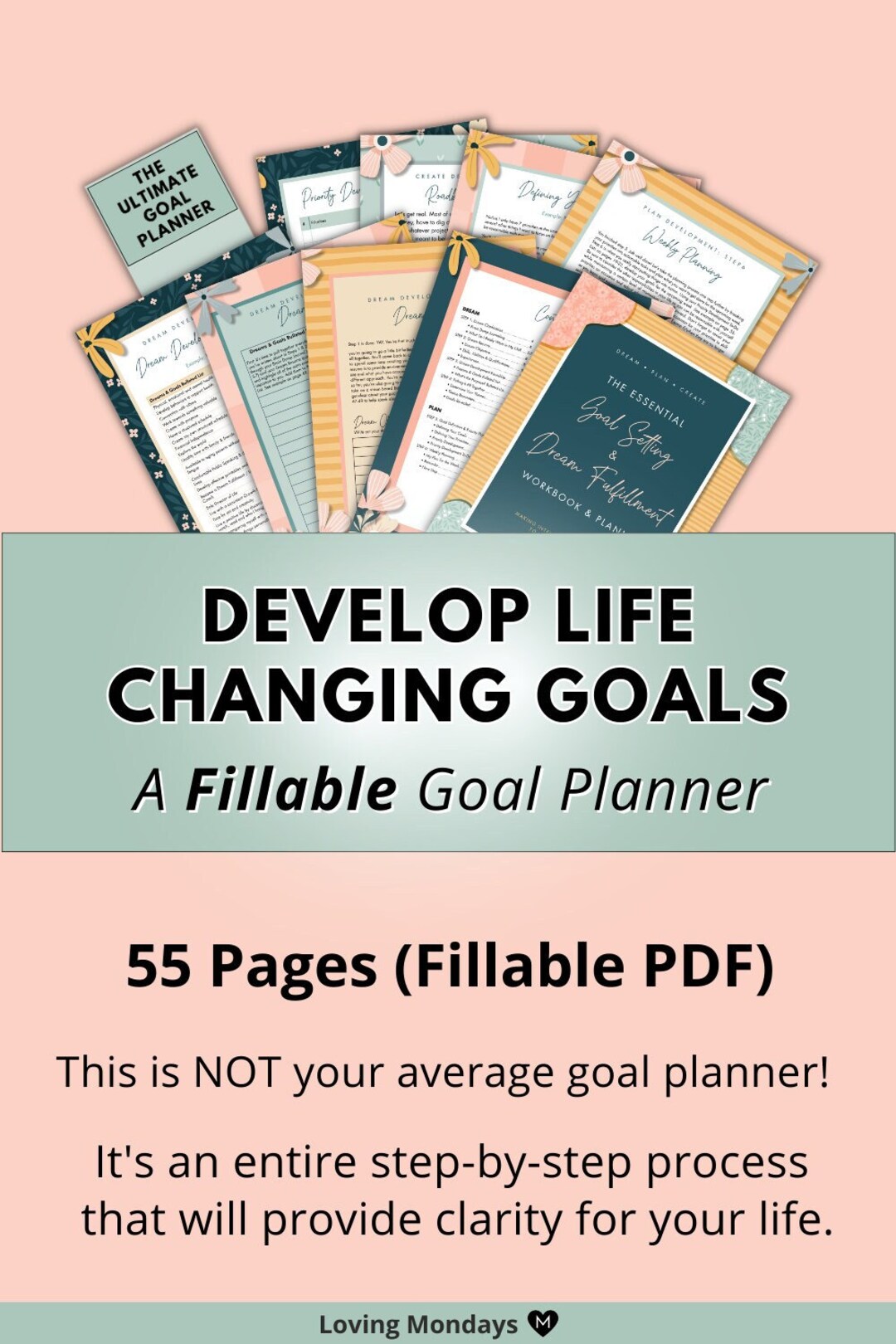 Fillable Goal Planner ~ Fillable PDF ~ Goal Tracker ~ Life Tracker ...