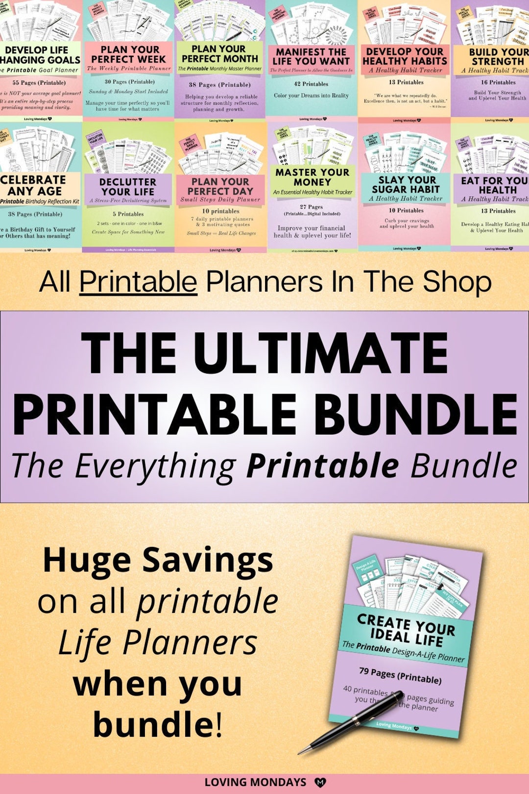 Printable Planner Bundle  Get ALL Current Printables in the