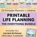 Printable Planner Bundle ~ Get ALL current & future printable planners in the shop ~ Currently 23 planners ~ Over 230.00 Value!