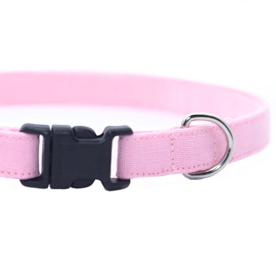 pastel pink dog collar
