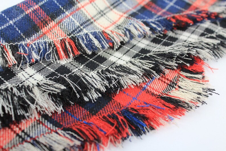 Fall Dog Scarf Fringe Puppy Bandana Tartan Plaid Pet Neckerchief VISTA: Winter Blue Dog Bandana Tie On Cat Scarf