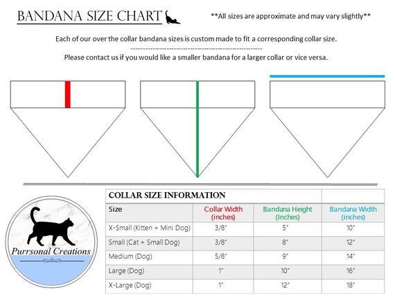 Bandana Size Chart