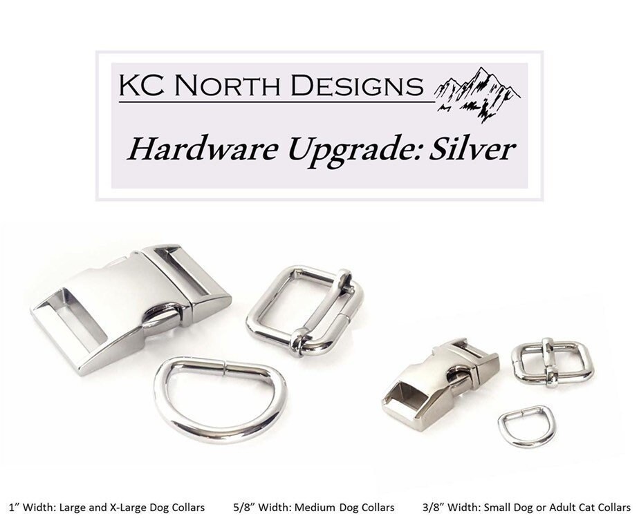 UPGRADE Silver Pet Collar Hardware Metal Buckle Collar Etsy