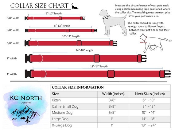 Dog Collar Size Chart