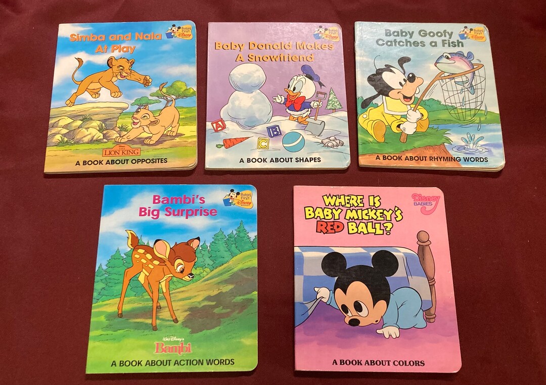 Set of 5 Vintage Disney Babies Board Books Etsy