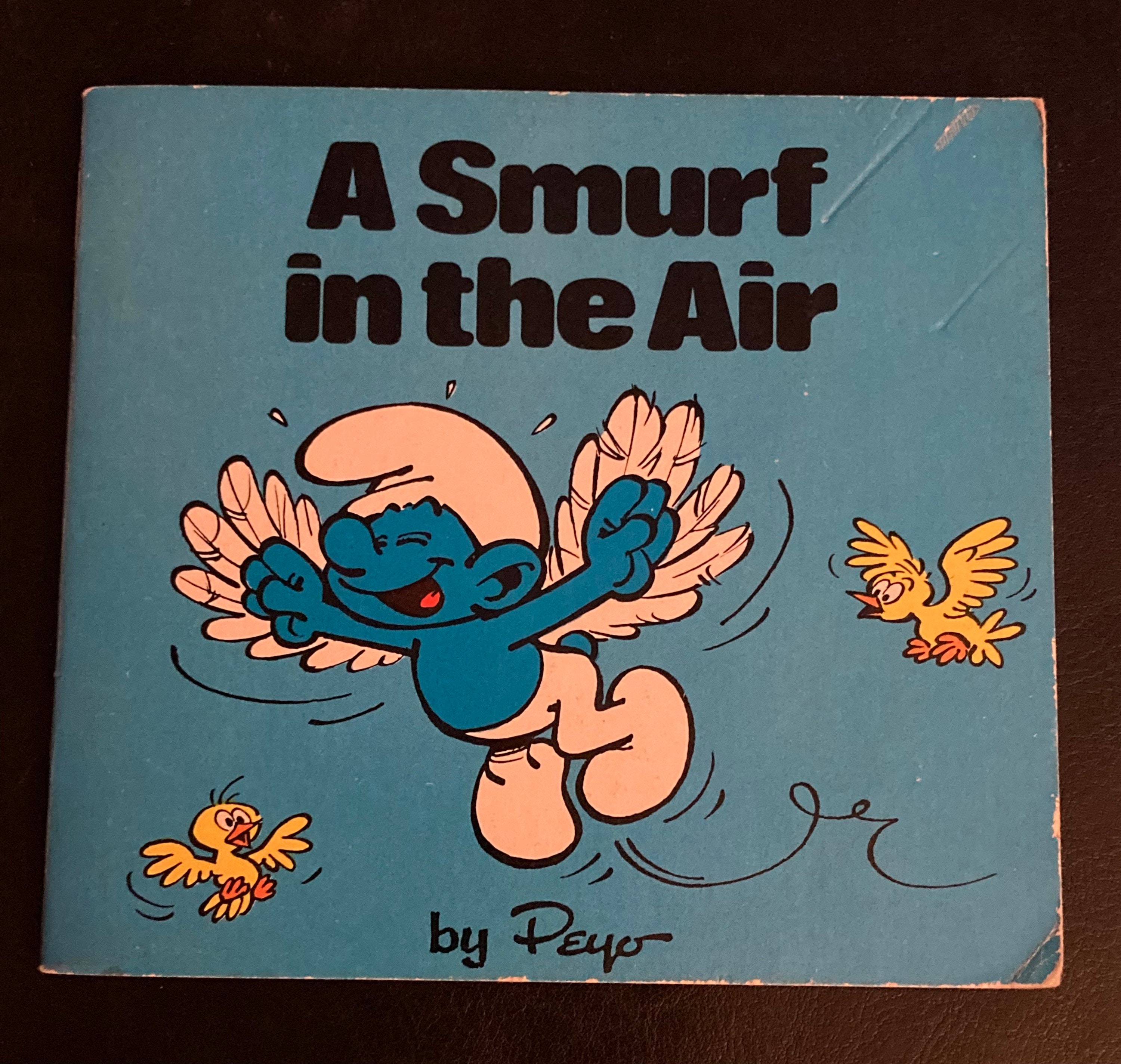 Smurfs Vintage 1984 Collectible Smurfing in the Air Read-along Book w record