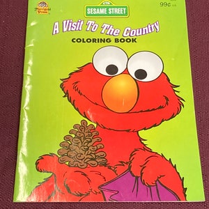 Vintage 1991 SESAME STREET A Visit to the Country Coloring Book