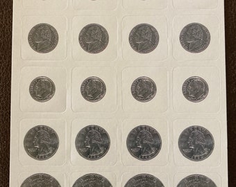 Vintage Eureka The Paper Magic Group: Coin Stickers