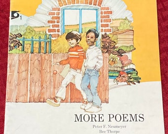 Vintage 1973 MORE POEMS School Book by Houghton Mifflin Company