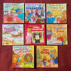 Set of 8 The Berenstain Bears Books by Stan, Jan and Mike Berenstain