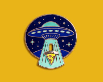 We Come In Pizza Enamel Pin