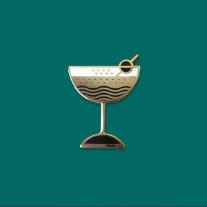 Manhattan Cocktail Enamel Pin