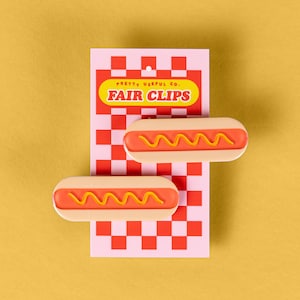 Hot Dog Hair Clip Set