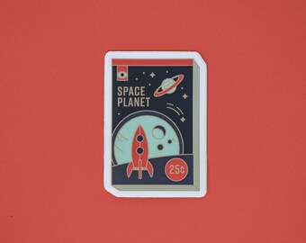 Pegatina del planeta espacial