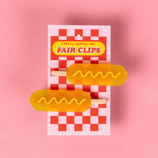 Corndog Hair Clip Set