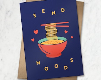 Valentijnskaart voor noedels verzenden