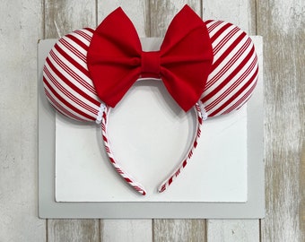 Candy Cane Mickey Ears . Candy Cane Minnie Ears . Christmas Mickey Ears . Christmas Minnie Ears . MVMCP Ears