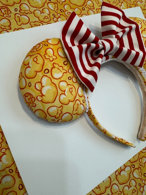 Popcorn Mickey Mouse Ears, Disney Inspired, Handmade - Etsy