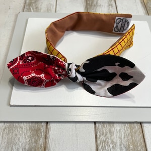 Woody Top Knot Headband . Woody Headband . Knot Headband. Woody Bow Band . Rosie headband . Disney Headband . Bow Band