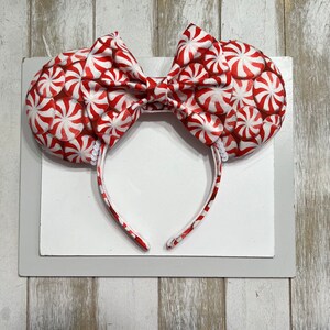 Peppermint Mickey Ears . Candy Cane Minnie Ears . Christmas Mickey Ears . Christmas Minnie Ears . MVMCP Ears