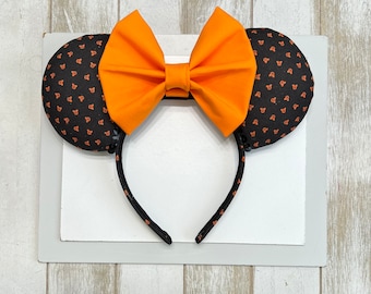 Oreilles d’Halloween de Mickey. Oreilles de citrouille de Mickey. Minnie Halloween Oreilles. Oreilles d’Halloween