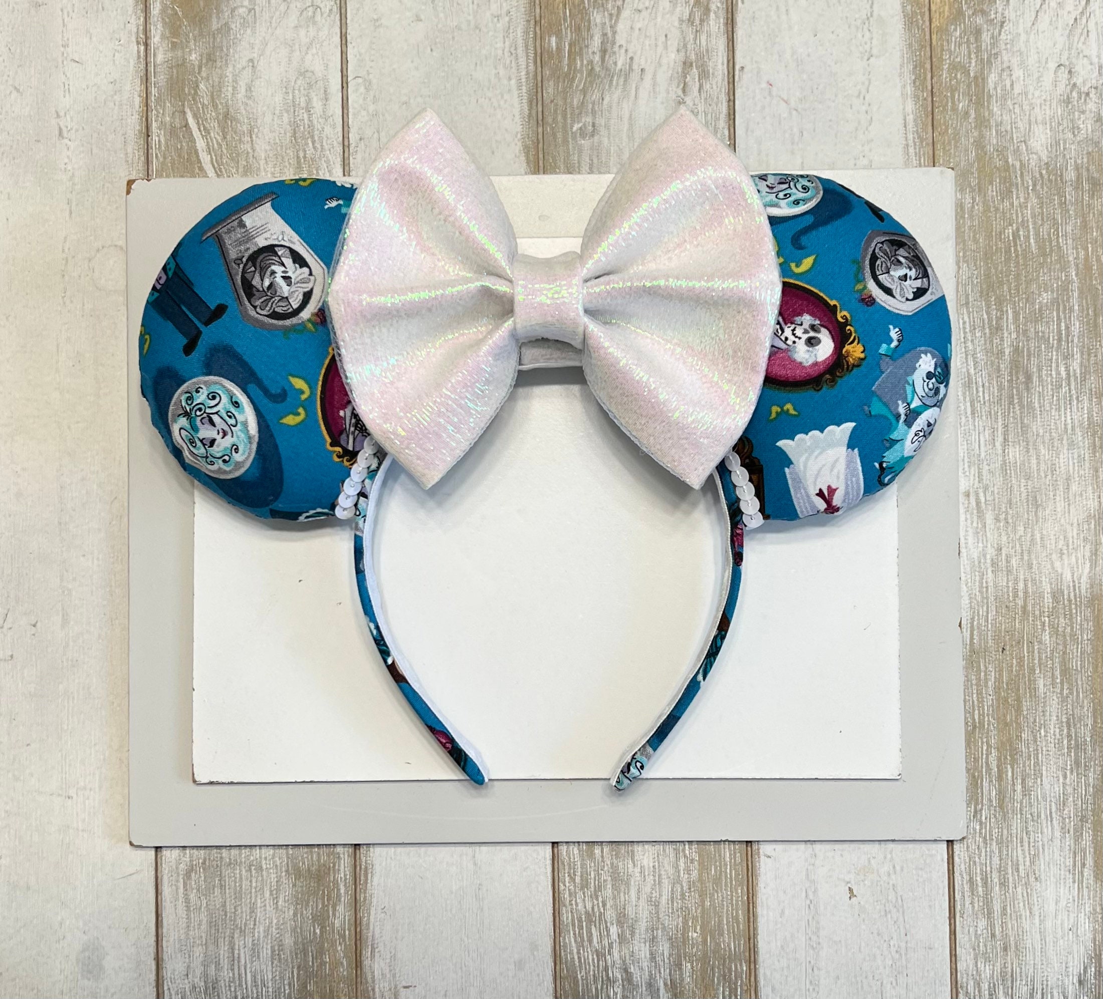 Haunted Mansion Mouse Ears, Sparkle Bow Headband - Etsy