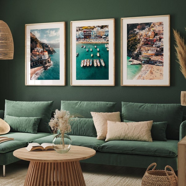 Amalfi Coast Photography Print Set: Atrani, Capri, Positano