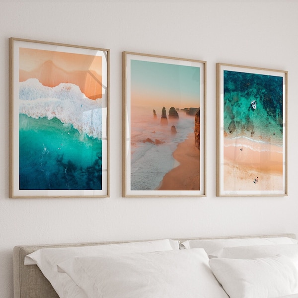 Australian Beach Photography Print Set: Coastal Wall Art