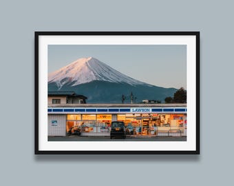 Mt Fuji Lawson Sunrise Print - Japan Wall Art - Kawaguchiko Photography Poster - Mount Fuji Landscape Unframed