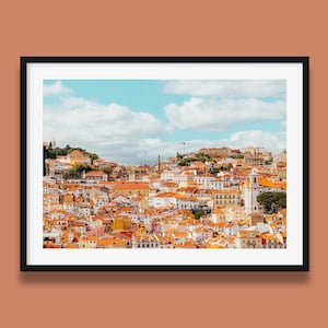 Lisbon Rooftops Print: Alfama District, Portugal Cityscape