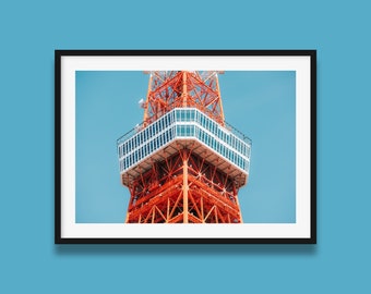 Impression de Tokyo | Impression d'art originale de la tour de Tokyo, paysage d'impression de photographie de rue de Tokyo, impression moderne minimale, photo urbaine du Japon par Peter Yan