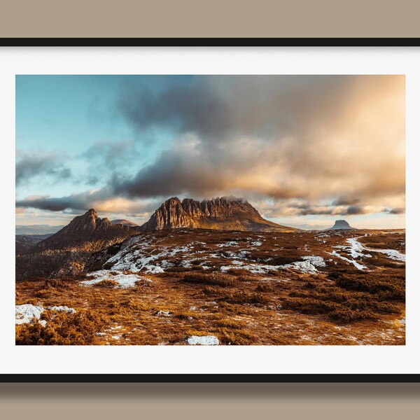 Tasmania Print | Cradle Mountain & Barn Bluff Print II, Tasmania Landscape Wall Art Print, Nature photography print from Cradle Mountain