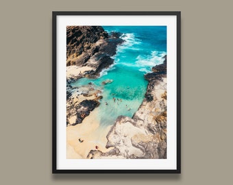 Halona Beach Cove Art Print: Oahu Hawaii Ocean Wall Art