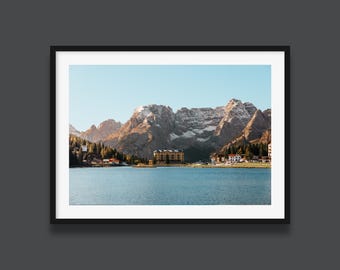 Impresión del Lago di Misurina – Fotografía de lagos de montaña en los Alpes italianos