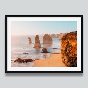 12 Apostel Sonnenuntergang Wand Kunst Druck | Australien Landschaft Wandbild, Küstenlandschaft Poster, Ozean Strand Fotokunst aus Melvin, Australien