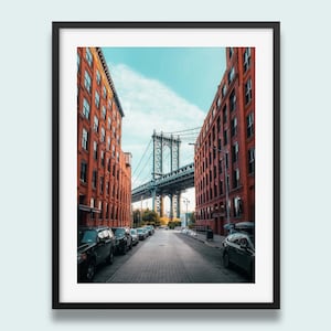 New York Print | Manhattan Bridge from Dumbo Brooklyn Art Print, New York City Wall Art, Manhattan iconic photo print for your home decor