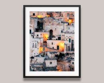 Matera Italy Print: Old Town Architecture, Original Photography