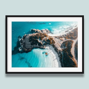 Impresión del océano / Impresión de playa al anochecer, arte mural de Esperance, póster de Australia Occidental, impresión fotográfica del océano, arte de agua azul