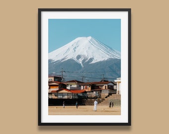 Impression d'art originale aire de jeux du mont Fuji verticale, impression du Japon, photo de rue du Japon par Peter Yan, art mural Fuji Mountain