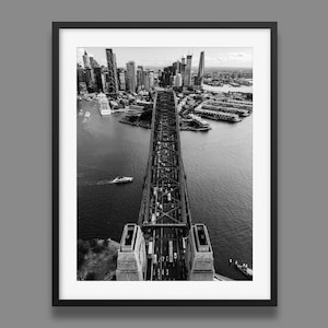 Sydney Black and White Print | Sydney Harbour Bridge Poster, Sydney Architecture Wall Art Print, Original photography print from Australia