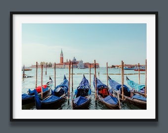 Venice Print | Venice Gondola Poster | Italy Wall Art | Riva degli Schiavoni | Church of San Giorgio Maggiore Photo Print by Peter Yan