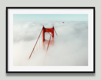 Golden Gate Bridge Fog Print: San Francisco Photo Art